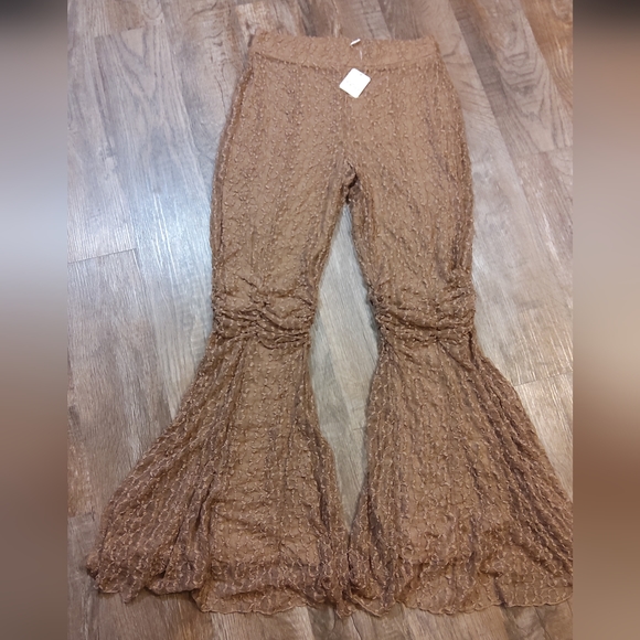 FREE PEOPLE Georgina Mesh Flare Pants NWT - Picture 9 of 13